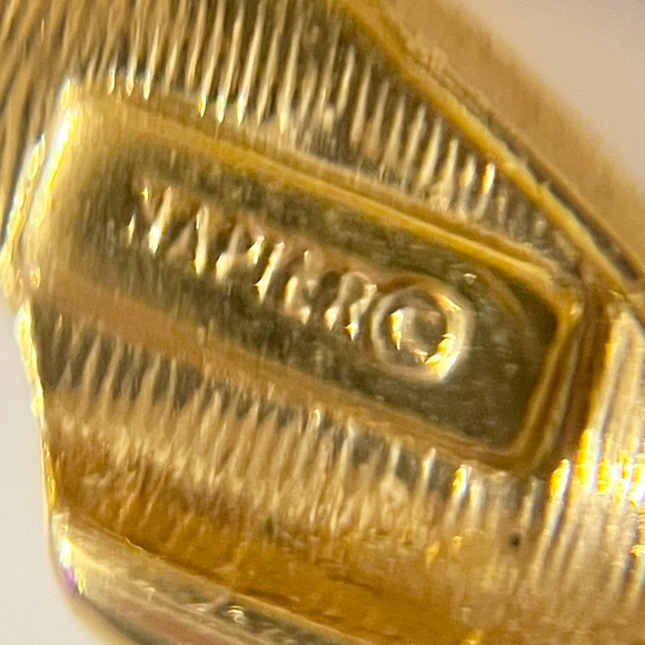 Vintage Napier Gold Tone Bow Brooch - Picture 12 of 14